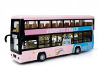1:48 Scale Pink Express Coach Kids Diecast Double Decker Bus Toy