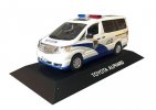 White 1:43 J-collection Police Diecast Toyota Alphard Model