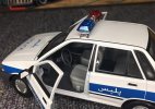 1:24 Scale White-Blue Welly Iran Police Diecast Kia Pride Model