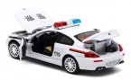 White 1:32 Scale Kids Police Theme Diecast BMW M6 Toy