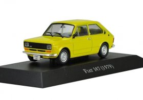 Yellow 1:43 Scale IXO Diecast Fiat 147 1979 Car Model