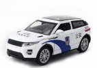 White Kid 1:32 Police Diecast Land Rover Range Rover Evoque Toy