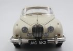 White / Blue 1:18 Scale PARAGON Diecast 1962 Jaguar Mark Model