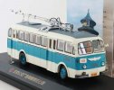 1:64 Blue-White Diecast Old BeiJing BK540 Trolley Bus Model