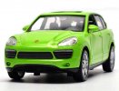 Kids 1:32 Green / Blue / Yellow Diecast Porsche Cayenne Toy