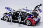 Blue-White 1:18 Scale Diecast Ford Focus 2017 WRC Model