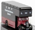 Black Mini Scale Oxford Die-Cast LMS Bedford Luton Van Model