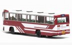 1:76 Scale Wine Red ShangHai NO. 49 Route Bus Model