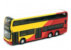 Red-Yellow Hong Kong E500 Airport Diecast Double Decker Bus Toy