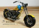 Blue-Yellow Medium Scale Handmade Tinplate Harley Davidson
