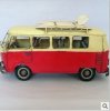 Large Scale Red-white Retro VW Bus Model with Sliding Plate