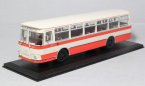 White-Orange 1:43 Scale Die-Cast Soviet Union LIAZ 677 Bus Model