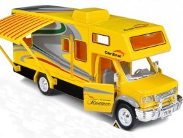 Kids Black / White / Yellow Motor Homes Tour Bus Toy