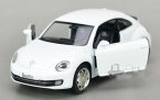 Kids 1:36 Scale White / Blue / Red Diecast VW Beetle Toy