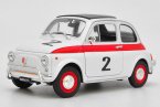 White 1:18 Scale Welly Diecast Fiat Nuova 500 Model