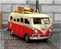 Medium Scale Red-White Vintage Style Bus Model