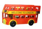 Kids Red Wooden Double-decker London Bus Toy With Passengers