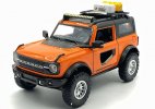 Yellow / Orange 1:24 Scale Diecast Ford Bronco SUV Toy