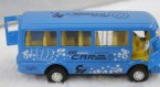Kids 1:50 Scale Pull-Back Function Blue Coach Bus Toy