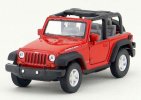 1:36 Scale Kids Welly Red Diecast Jeep Wrangler Rubicon Toy