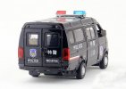 Kids Black Pull-Back Function Die-Cast Police Van Bus Toy