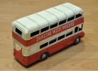 Tinplate Medium Scale Red-White London Double-deck Bus Model