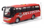 Large Scale Kids Red Plastic Fire Engine Coach Bus Toy