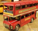 1:50 Scale Red Tinplate Made London Double Decker Bus Model