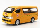 1:32 Scale Yellow Kids Diecast Toyota Hiace School Bus Toy