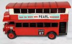 Medium Scale Red Tinplate Made NO.27 London Double Decker Bus