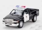 White-Black 1:36 Scale Police Diecast Dodge RAM Pickup Truck Toy