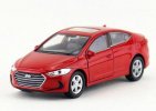 1:36 Scale Welly Red / Blue Kids Diecast Hyundai Elantra Toy
