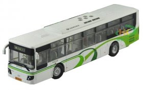 1:50 Scale White NO.21 Diecast Daewoo ShangHai City Bus Model