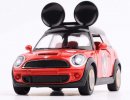 Blue / Red Kids 1:32 Scale Mickey Diecast Mini Cooper Car Toy