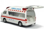 Pull-Back Function 1:32 Scale White Kids Toyota Ambulance Toy