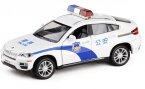 Kids White 1:32 Scale Police Theme Diecast BMW X6 SUV Toy