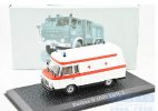 1:43 White-Red Atlas Die-Cast Barkas B1000 SMH-3 Ambulance Bus
