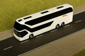 White 1:87 Scale Rietze Neoplan Skyliner 2011 BVB Tour Bus