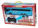 4 Channels ABS Yellow / Blue Kids R/C Tour Bus Toy