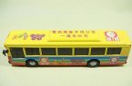 1:76 Scale Yellow-Red Die-Cast Flxible HK-TVB Bus Model