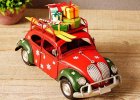 1:16 Scale Christmas Gift Red Retro Tinplate VW Beetle Model