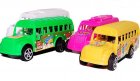 Green / White / Pink / Yellow Mini Scale Plastics School Bus Toy