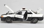 1:18 Scale White Kanagawa Police Diecast Nissan GTR 32 Model