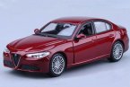 1:24 Bburago Wined Red / Blue Diecast Alfa Romeo Giulia Model