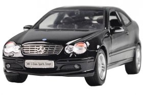 Silver /Black 1:24 Welly Mercedes Benz C-Class Sport Coupe Model