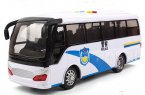 White Kids Plastic Police Coach Bus Toy