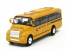 Pull-back Function Kids Yellow 1:32 Scale Diecast School Bus Toy