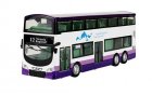 White-Purple Kids NO.12 Diecast Double Decker Bus Toy