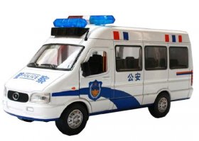 1:32 Scale Kids White Iveco Police Theme Bus Toy