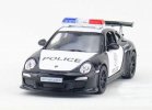 Black-White 1:36 Kids Police Diecast Porsche 911 GT3 RS Toy